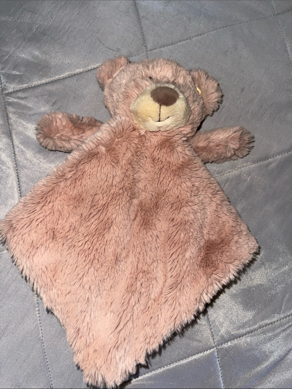 Plush Bear Comforter Lovey/Rattle - Tan